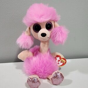 Ty Pink Fluffy Poodle Plush